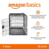 AMAZON BASICS DURABLE, FOLDABLE, COLLAPSIBLE METAL WIRE DOG CRATE - BLACK