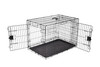 AMAZON BASICS DURABLE FOLDABLE METAL WIRE DOG CRATE TREY DOUBLE DOOR 36" CRATE