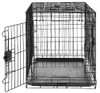 AMAZON BASICS DURABLE FOLDABLE METAL WIRE DOG CRATE TREY DOUBLE DOOR 36" CRATE