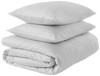 AMAZON AWARE 3 PIECE ORGANIC COTTON 300 THREAD COUNT DUVET COVER LIGHT GRAY