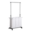 HONEY-CAN-DO ROLLING LAUNDRY CART WITH HANGING BAR SRT-01237 - WHITE