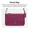 COACH POUCH BAG IN CROSSGRAIN LEATHER - DEEP PLUM COACH POUCH BAG IN CROSSGRAIN LEATHER - DEEP PLUM