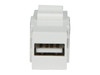 C2G/Cables To Go 28748 Snap-In USB A/A Female Keystone Insert Module (White)