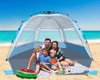 Beach Tent Instant Pop up Sun Shade Shelter for 4-6 Persons UV Protection Blue