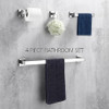 BAGNOLUX Bathroom Hardware Set 4 Pieces SUS304 Stainless Steel - Polished Chrome
