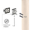BAGNOLUX Bathroom Hardware Set 4 Pieces SUS304 Stainless Steel - Polished Chrome