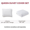 BIBB HOME 3-PIECE HEAVYWEIGHT FLANNEL DUVET COVER SET - SIZE: QUEEN - GRAY New