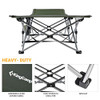 KINGCAMP FOLDING CAMPING COT 265LBS KC8005 - BLACK GREEN CHECKER New