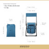 ARROWHEAD OUTDOOR MULTI-FUNCTION 3-IN-1 CAMP CHAIR: BACKPACK STOOL COOLER - BLUE