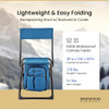 ARROWHEAD OUTDOOR MULTI-FUNCTION 3-IN-1 CAMP CHAIR: BACKPACK STOOL COOLER - BLUE