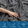 Nestl Fleece Blanket King Size, Grey (108” x 90”) New
