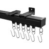 HOEFLIFE CEILING CURTAIN TRACK, CURTAIN MOUNT - 3-9FT, ZG01 - BLACK