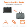 AMAZON BASICS 4-DOORS PORTABLE SOFT-SIDED TRAVEL CRATE KENNEL 30"X21"X21"-GREY