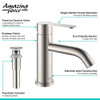 AMAZING FORCE SINGLE HANDLE BATHROOM FAUCET BRUSHED NICKEL BATHROOM SINK FAUCET