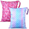 Shappy 2 Pcs Large Travel Laundry Bag Washable Waterproof Mermaid Style New