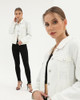 ARGSTAR DENIM JACKET FOR WOMEN BUTTON UP LONG SLEEVE WITH POCKETS WHITE S New ARGSTAR DENIM JACKET FOR WOMEN BUTTON UP LONG SLEEVE WITH POCKETS WHITE S New