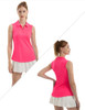 FKEEP Women's Sleeveless Polo Golf Tennis Shirt Tank V-Neck Collars Medium Neon New