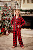 Arshiner Pajamas Set for Girls Plaid Long Sleeve Lounge Set Button Down Pj Sets New