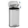 SONGMICS KITCHEN BIN 30L PEDAL BIN RUBBISH BIN WITH SOFT-CLOSE - SILVER New SONGMICS KITCHEN BIN 30L PEDAL BIN RUBBISH BIN WITH SOFT-CLOSE - SILVER New