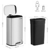 SONGMICS KITCHEN BIN 30L PEDAL BIN RUBBISH BIN WITH SOFT-CLOSE - SILVER New SONGMICS KITCHEN BIN 30L PEDAL BIN RUBBISH BIN WITH SOFT-CLOSE - SILVER New