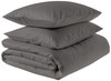 AMAZON AWARE 100% ORGANIC COTTON 300 THREAD COUNT DUVET COVER DARK GRAY KING