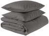 AMAZON AWARE 100% ORGANIC COTTON 300 THREAD COUNT DUVET COVER DARK GRAY KING