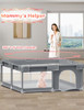 ZIKOPOMI BABY PLAYPEN BABY PLAY PEN FOR BABIES AND TODDLERS 50×50 INCH - GRAY