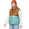 MARMOT WOMEN'S GUIDES DOWN VEST SIZE LARGE HAZEL/BLUE AGAVE New