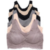 Angelina Women's Wire-free Microfiber Laser Cut Bra & Hiphugger Panties Set New