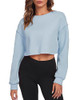 FKEEP CROPPED SWEATSHIRTS FOR WOMEN LONG SLEEVES CREWNECK PULLOVER CROP TOPS New
