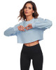 FKEEP CROPPED SWEATSHIRTS FOR WOMEN LONG SLEEVES CREWNECK PULLOVER CROP TOPS New