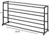 Whitmor 4 Tier 20 Pair Shoe Rack Vertical Storage Bench Easy Assembly Black