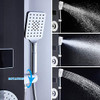 ELLO&ALLO 5-FUNCTION LED RAINFALL WATERFALL WATER MASSAGE - BRUSHED BLACK