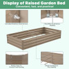 SONFILY METAL RAISED GARDEN BED WITH GREENHOUSE 2 LARGE DUAL USE BROWN 6X3X1FT