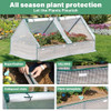 SONFILY METAL RAISED GARDEN BED WITH GREENHOUSE 2 LARGE DUAL USE BROWN 6X3X1FT