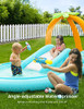 EVAJOY KIDDIE POOL INFLATABLE PLAY CENTER WITH SLIDE WATER SPRAYERS - BLUE