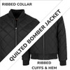 GALAXY BY HARVIC MEN'S HEAVYWEIGHT DIMOND BOMBER VARSITY COAT BLACK L New