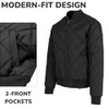 GALAXY BY HARVIC MEN'S HEAVYWEIGHT DIMOND BOMBER VARSITY COAT BLACK L New