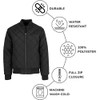 GALAXY BY HARVIC MEN'S HEAVYWEIGHT DIMOND BOMBER VARSITY COAT BLACK L New