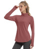 FKEEP WOMEN'S SUN SHIRTS LONG SLEEVE ATHLETIC JACKETS UPF 50+ TOP BRICK RED - XL