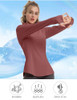 FKEEP WOMEN'S SUN SHIRTS LONG SLEEVE ATHLETIC UPF 50+ 3XL BRICK RED
