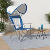 GCI Outdoor Sunshade Captain's Chair Collapsible Folding Canopy Shade - Blue