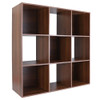 AMAZON BASICS STORAGE CUBE SHELF ORGANIZER, 9 CUBES, PB-0559ES - ESPRESSO