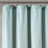 LUSH DECOR SHOWER CURTAIN, COCONUT BUTTON DETAIL (72” X 72”) - BLUE/OFF WHITE New