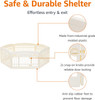 AMAZON BASICS ROUND DOG Playpen Pet Exercise Pen with Door 24" 6 PANEL - BEIGE
