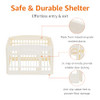 AMAZON BASICS ROUND DOG Playpen Pet Exercise Pen with Door 24" 6 PANEL - BEIGE