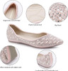 QXCXINGDY WOMEN'S RHINESTONE FLATS FASHION DIAMOND - WOMEN US 12, CH 44 - PINK