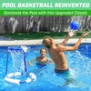 GOSPORTS SPLASH HOOP 360 FLOATING POOL BASKETBALL GAME, 2 BALLS,PUMP-BLUE