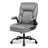 BESTERA OFFICE CHAIR EXECUTIVE LEATHER CHAIR DESK CHAIRS ERGONOMIC 8802 - Gray