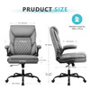 BESTERA OFFICE CHAIR EXECUTIVE LEATHER CHAIR DESK CHAIRS ERGONOMIC 8802 - Gray